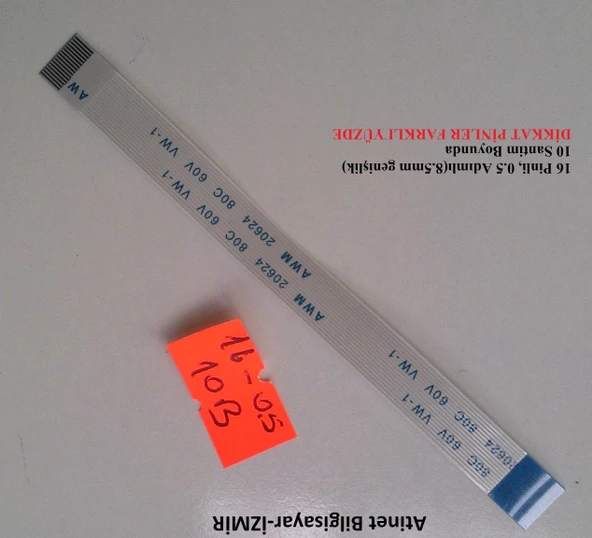 Awm 20624 80C 60V Vw-1 Flex Kablo 16 Pin 10Cm 16-0.5-10B