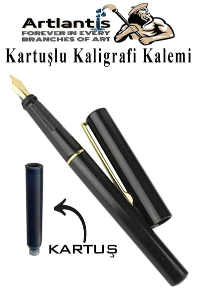 Kaligrafi Kalemi 1 Adet Kartuşlu Kesik Uçlu Dolma Kalem Calligraphy Kalem Seti Hat Yazma Tasarım Sanat Kalemi Hattat - 3