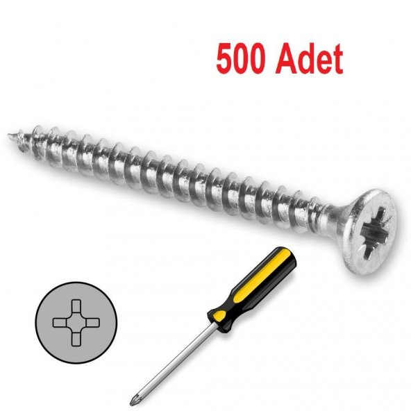 Meridyen Sunta Vidası 3.5x50mm 500 Adet - 3
