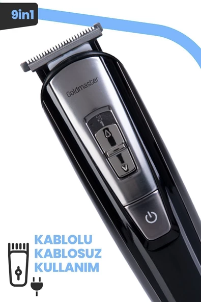 Goldmaster Venge GM-8110 9 in 1 Islak Kuru Erkek Bakım Seti  Kablolu ve Kablosuz Kullanım - 3