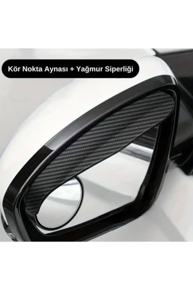 Dikiz Ayna Üstü Şapkalı İlave Kör Nokta Aynası Geçme Carbon 2Lİ - 2