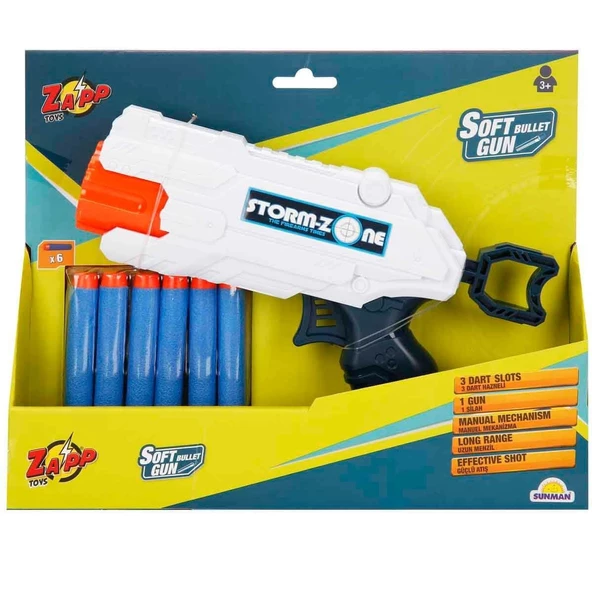 2712 Zapp 6 Mermili Sünger Dart Atan Silah -Sunman - 2