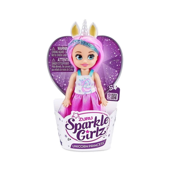 PAK01000 Sparkle Girlz 12cm Unicorn Prenses Cupcake - 10094TQ3