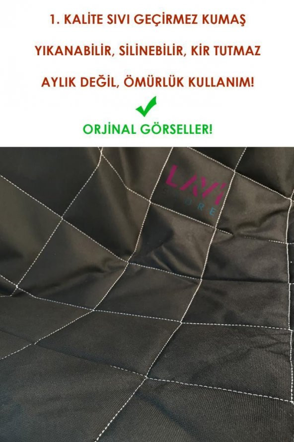 Araba Arka Koltuk Koruma Sıvı Geçirmez Kedi Köpek Örtüsü Oto Araç Kılıfı Şilte Yatağı - 2