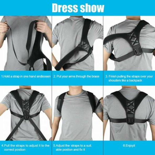 Ankaflex Tam Ortopedik Dik Duruş Korsesi Bayan Erkek Bel Sırt Kam - Resim 7