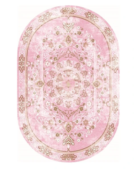 Brillant Latex Oval Kaymaz Taban Halı-BEST HLE11308.803-(150x230) - 3