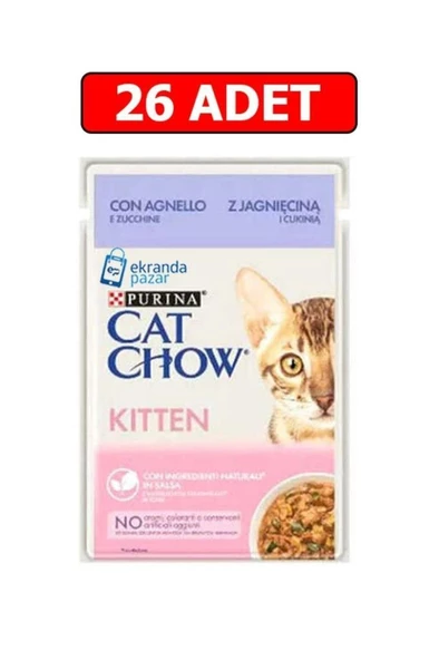 Cat Chow Kuzulu Yavru Kedi Konserve Maması 85 Gr*26 Adet