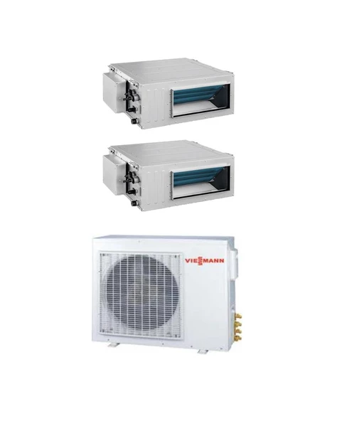 Viessmann Kanallı Multi 1+2 Sistem (O4F3080M2) 18+18 iç 8,0 kW Dış Ünite