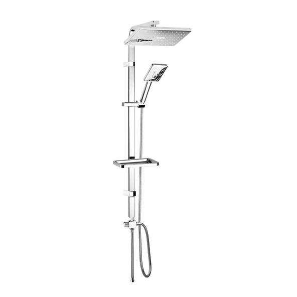 Sguare Tower Duş Sistemi 265X175Mm Dikdörtgen Tepe Duşu+3 Yönlü Yönlendirici