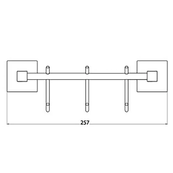 Lara Antik Üçlü Kanca Askılık - Resim 3