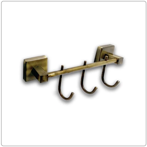 Lara Antik Üçlü Kanca Askılık - Resim 2