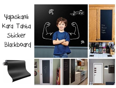 Yapışkanlı Kara Tahta-Yazı Tahtası: Sticker Blackboard