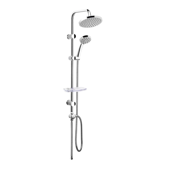 Tower Duş Sistemi Ø200Mm Yuvarlak Tepe Duşu+3 Yönlü Yönlendirici ürün görseli