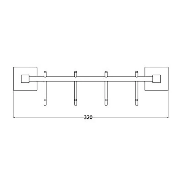 LARA GOLD DÖRTLÜ KANCA ASKILIK - Resim 2