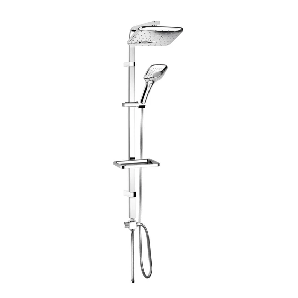 Sguare Tower Duş Sistemi 230X190Mm Kare Tepe Duşu+3 Yönlü Yönlendirici