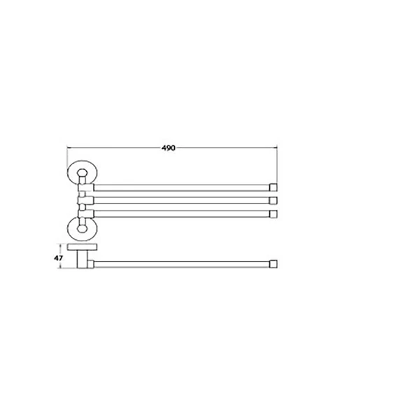 DÖNER HAVLULUK  ÜÇLÜ 49 CM - Resim 2
