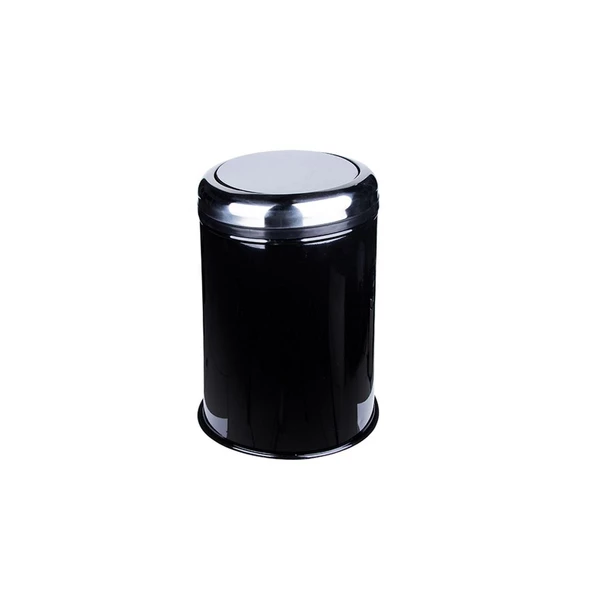 Maxiflow Pratik Kapak Çöp Kovası 5Lt Ø21*26Cm Siyah