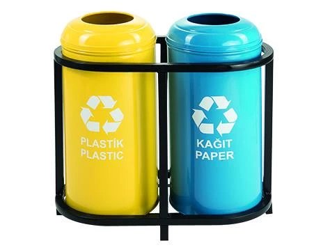 Geri Dönüşüm Kutusu 2Li Ø30*65Cm Gen:69,5Cm ürün görseli