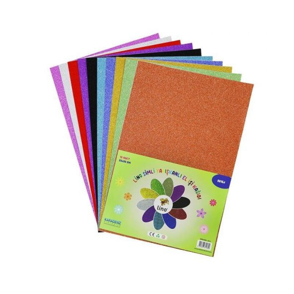 Lino Elişi Kağıdı Simli Yapışkanlı 10 LU 20x30 CM 3815J