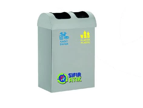 Geri Dönüşüm Ünitesi 2Li Pasl. 30*70*48Cm ürün görseli
