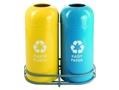 Geri Dönüşüm Kutusu 2Li Ø30*66Cm Gen:64Cm ürün görseli