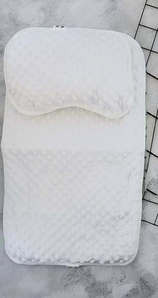 Alt Değiştirme Minder Seti, Nohut Kabartmalı Beyaz Alt Açma - Resim 3