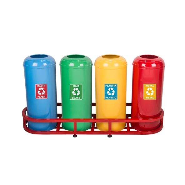 GERİ DÖNÜŞÜM BOMBE KAPAK DKP 4LÜ 130*35*69,5CM