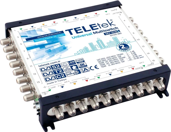 TELETEK 16 Çıkışlı Üniversal Multi Switch Hybrid Uydu Santrali Sonlu & Kaskatlı Kullanılabilir - 5