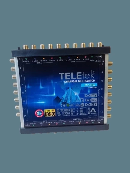 TELETEK 16 Çıkışlı Üniversal Multi Switch Hybrid Uydu Santrali Sonlu & Kaskatlı Kullanılabilir