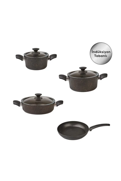 Karaca Biogranit Blackgold New V1 Indüksiyon Tabanlı 7 Parça Tencere Seti - 2