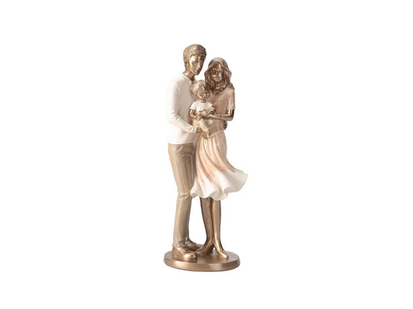PORLAND BABA/ANNE/OĞUL KREM-BRONZ BİBLO 25 CM