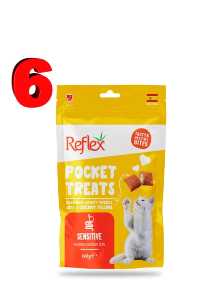 POCKET TREATS / HASSAS KEDİLER İÇİN KEDİ ÖDÜL MAMASI 6 TANE