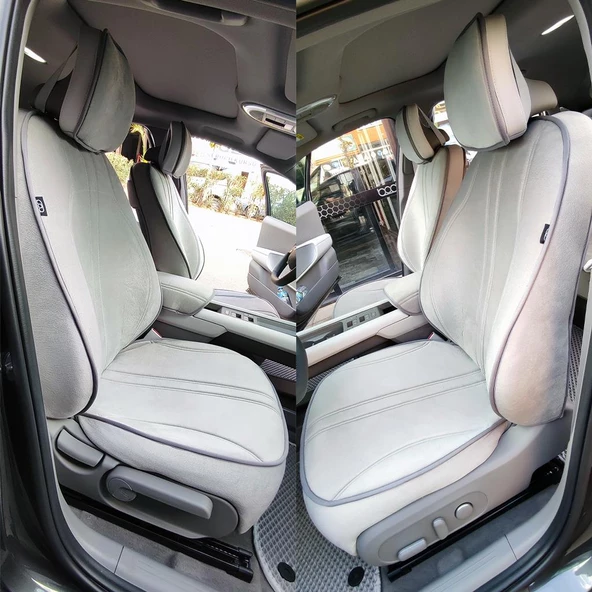 Bod Hyundai IONIQ 6 Oto Koltuk Koruyucu Kılıf Marin Serisi Gri - 2