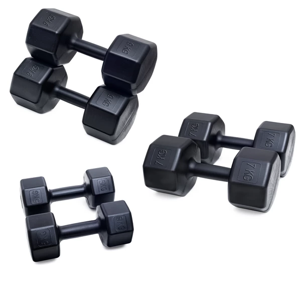 PS SPOR 3 ÇİFT DAMBIL SET 5KG + 7KG + 9KG + STAND - 2