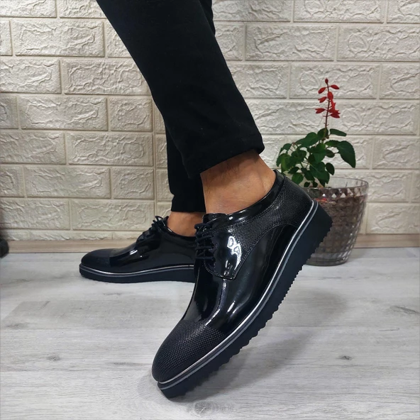 Tamboğa 684 Siyah Rugan Oxford Erkek Klasik Kundura Ayakkabı - 6