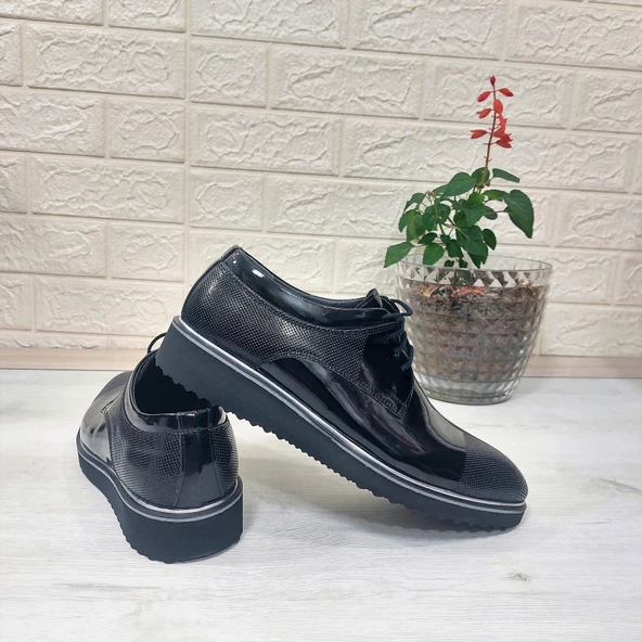 Tamboğa 684 Siyah Rugan Oxford Erkek Klasik Kundura Ayakkabı - 8