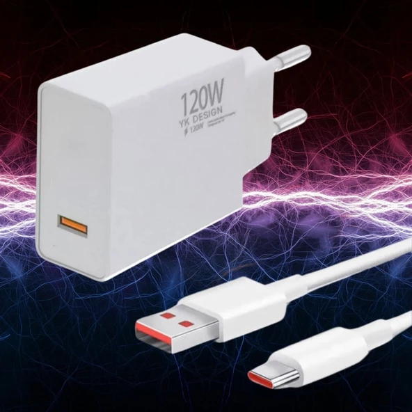 TOPTANBULURUM 120W USB Hızlı Type C Uçlu Kablolu Şarj Aleti