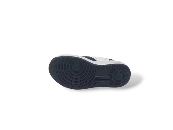 Siyah Beyaz Bantlı Çocuk Spor Ayakkabı - 5