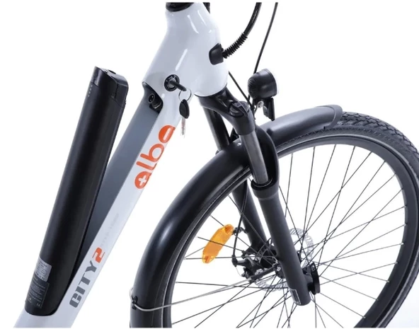 Alba City 2 36v 10,4ah Elektrikli Bisiklet Metalik Beyaz - 4