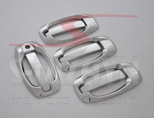 S-Dizayn Fiat Fiorino Krom Kapı Kolu 4 Kapı 8 Prç 2008-2016 (Set) - Resim 2