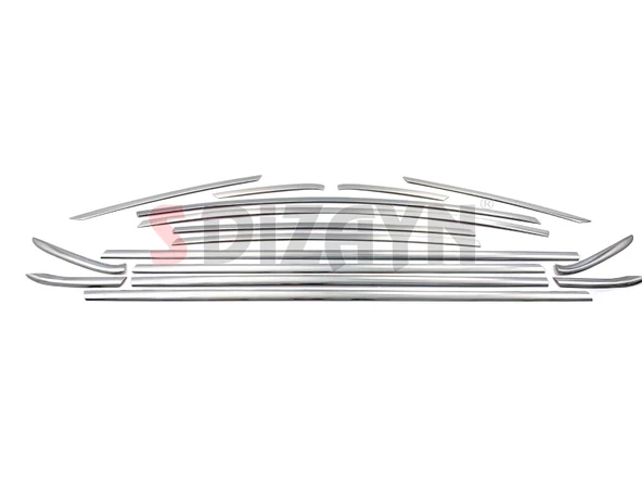 S-Dizayn Ford Fiesta Krom Cam Çerçevesi 16 Parça 2009-2017 A+ Kalite - 2