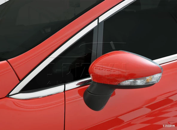 S-Dizayn Ford Fiesta Krom Cam Üst Çıtası 8 Parça 2009-2017 - 4
