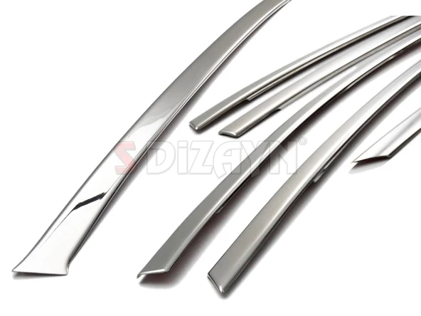 S-Dizayn Ford Focus 3 SD Krom Cam Üst Çıtası 8 Prç 2011-2018 - 2