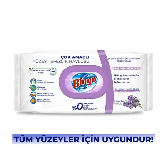 Bingo Yüzey Temizlik Havlusu 96 Adet Arap Sabunlu - 4