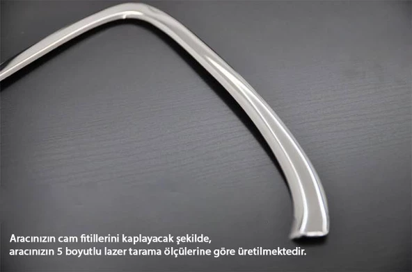 S-Dizayn Opel Astra J HB Krom Cam Çerçeve Seti 12 Prç 2010-2015 (Bütün-Formlu) A+ Kalite - 9