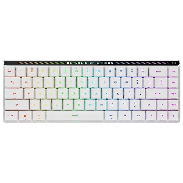Asus ROG Falchion RX Low Profile Red Switch RGB Kablosuz Türkçe Mekanik Beyaz Gaming Klavye