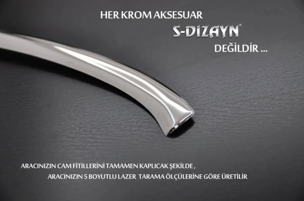 S-Dizayn Renault Fluence Krom Cam Çerçeve Seti 8 Prç 2010-2016 A+ Kalite - 5