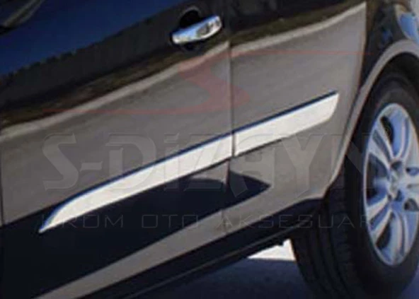 S-Dizayn Opel Corsa D Krom Yan Kapı Çıtası 4 Prç 2007-2014 - 2