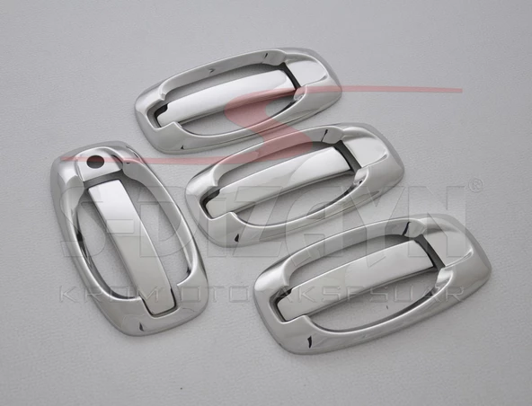 S-Dizayn Peugeot Bipper Krom Kapı Kolu 4 Kapı 8 Prç (Set) 2007-2017 - Resim 2