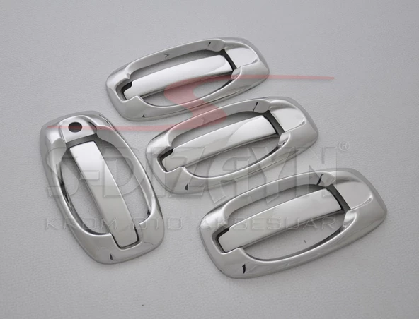 S-Dizayn Opel Combo D Krom Kapı Kolu 4 Kapı 8 Prç 2011-2018 (Çerçeveli-Set) - Resim 2